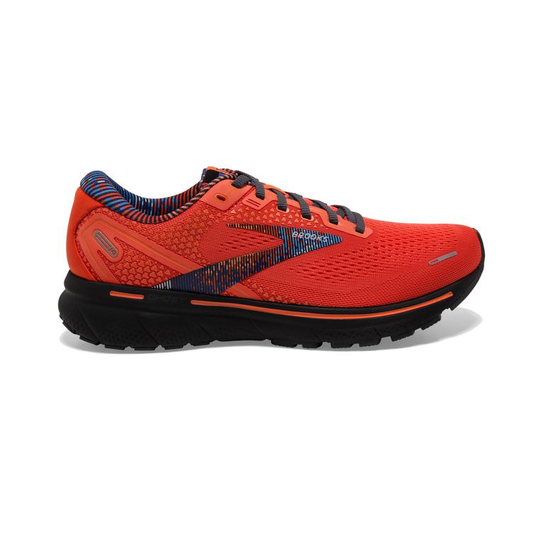 Brooks Men's GHOST 14 Road Running Shoes - M1 Cherry/Vermillion/Black/OrangeRed - Canada (LITPN-3086